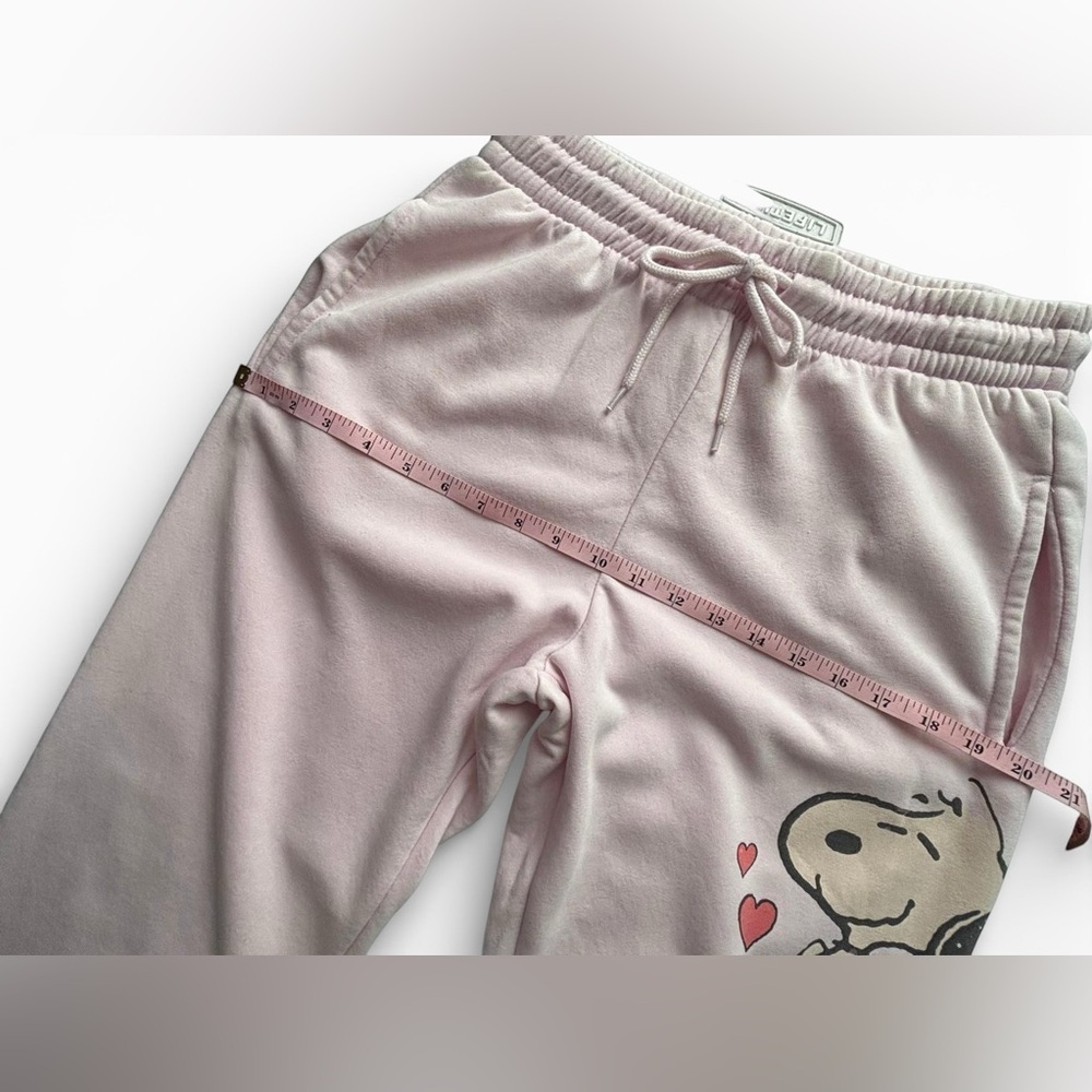 Peanuts Snoopy Graphic Jogger Sweatpants Pink Size M New Without Tags - Picture 3 of 5